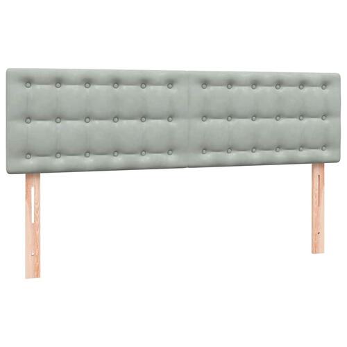 Kontinentalseng med madras 140x210 cm fløjl lysegrå