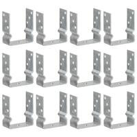 Jordankre 12 stk. 12x6x15 cm galvaniseret stål sølvfarvet