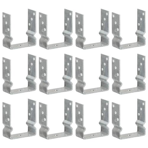 Jordankre 12 stk. 12x6x15 cm galvaniseret stål sølvfarvet