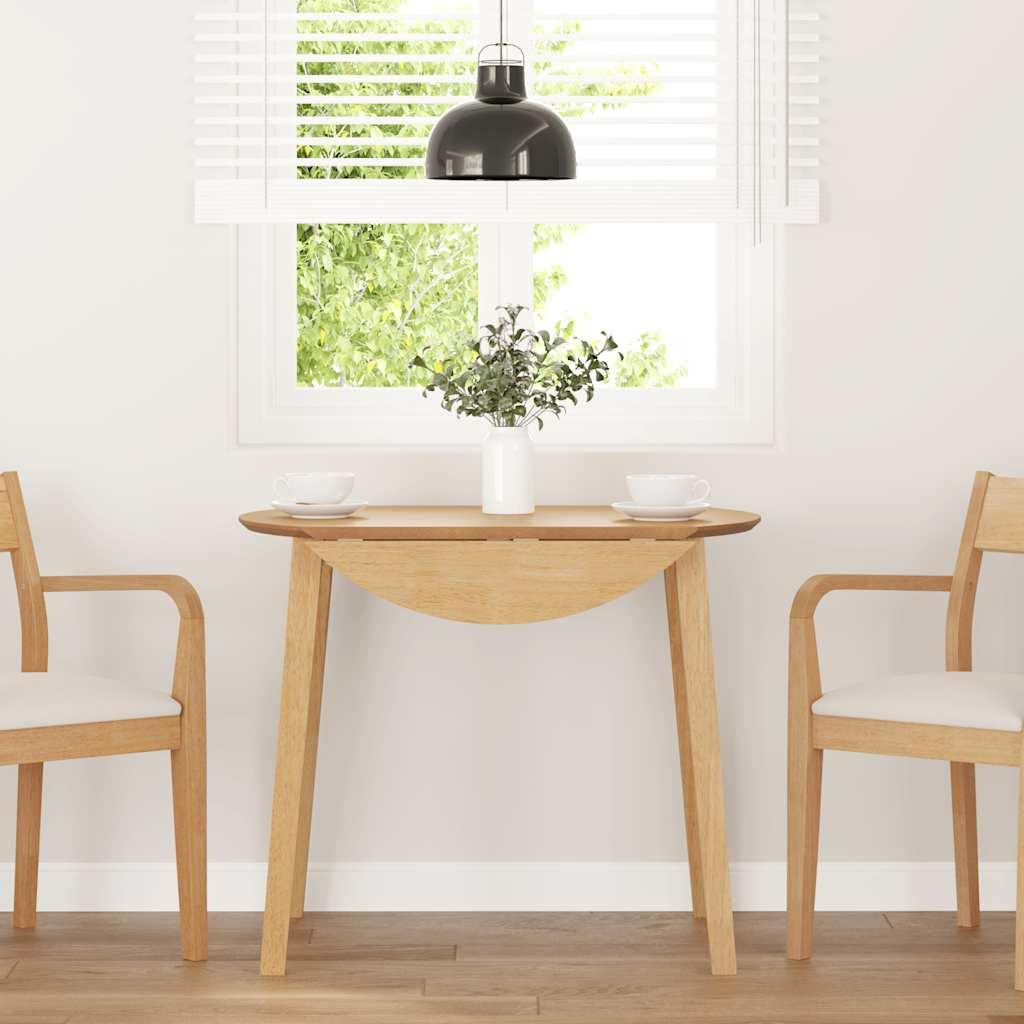 Spisebord massivt gummitræ naturfarvet billede