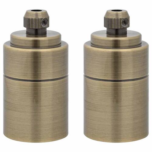 Lampeholdere 2 stk bronze E27