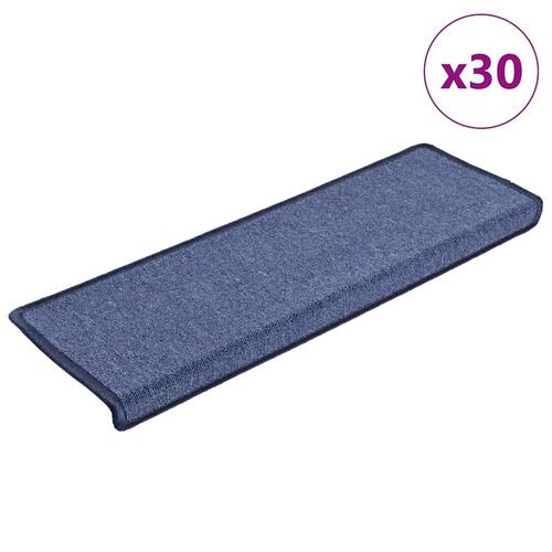 Trappemåtter 30 stk. 65x25 cm blå
