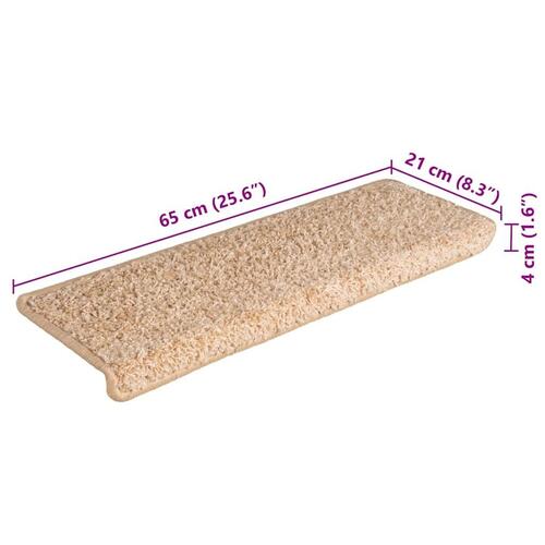 Trappemåtter 30 stk. 65x21x4 cm guldfarvet