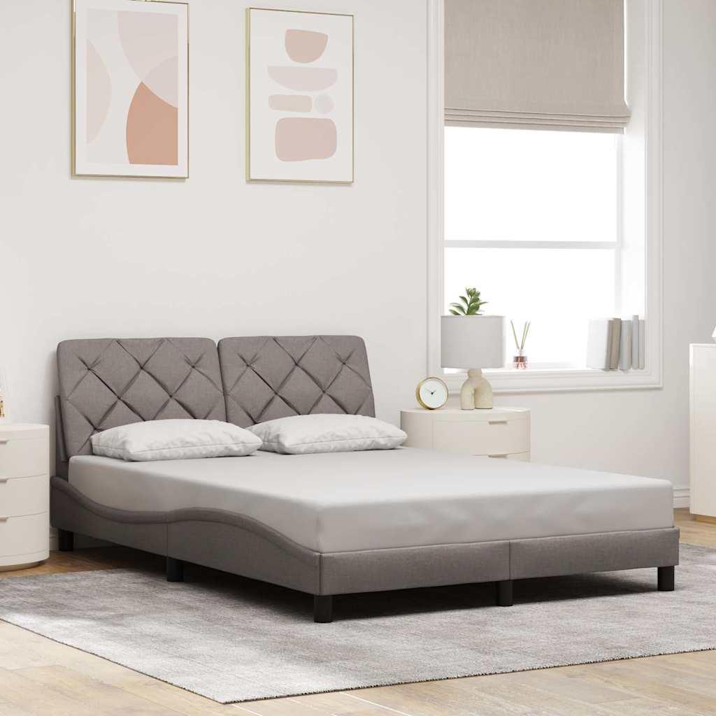 Sengeramme uden madras Taupe 120x200 cm Stof billede