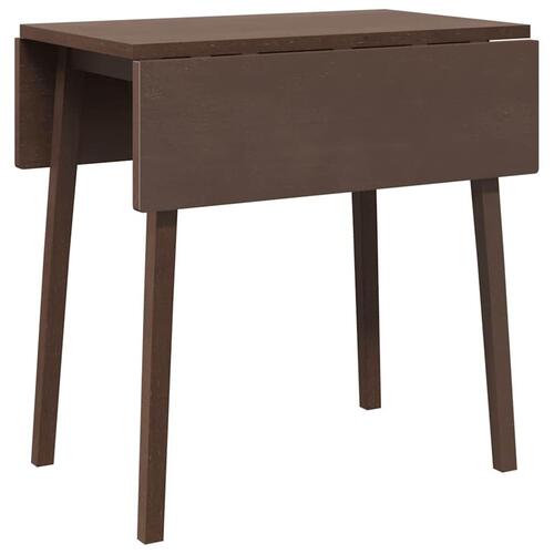 Spisebord massivt gummitræ brun