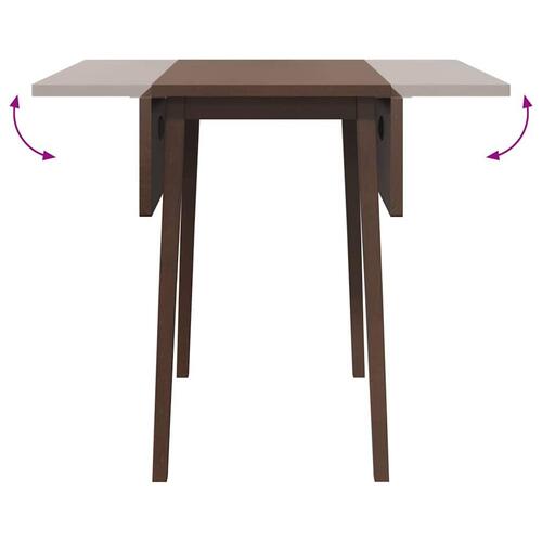Spisebord massivt gummitræ brun