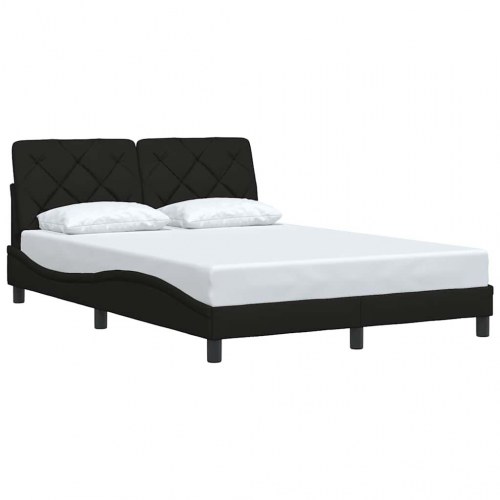 Sengeramme uden madras 140x200 cm stof sort