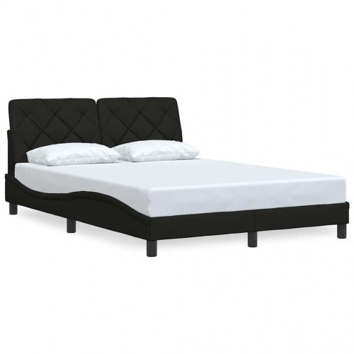 Sengeramme uden madras 140x200 cm stof sort
