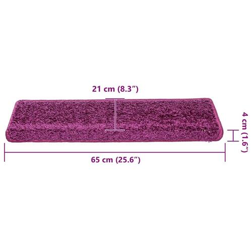 Trappemåtter 30 stk. 65x21x4 cm violet
