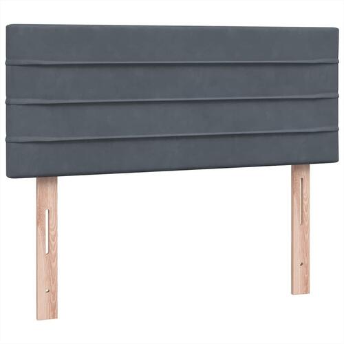 Kontinentalseng med madras 120x210 cm fløjl mørkegrå