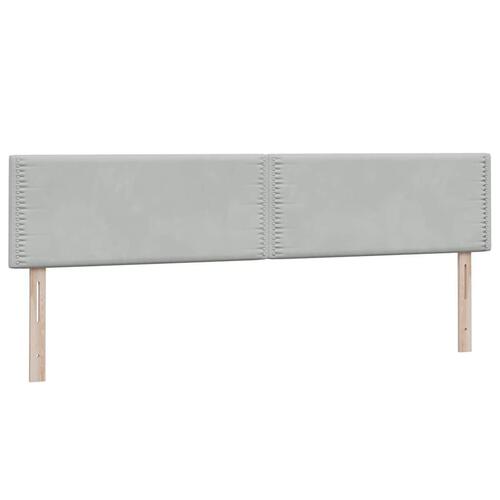 Kontinentalseng med madras 200x220 cm fløjl lysegrå