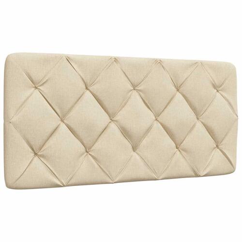 Sengeramme med LED uden madras 100x200 cm stof creme