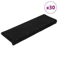 Trappemåtter 30 stk. 65x21x4 cm sort