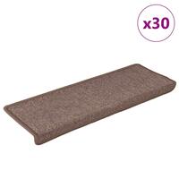 Trappemåtter 30 stk. 65x21x4 cm brun