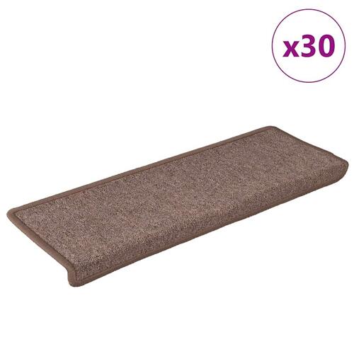 Trappemåtter 30 stk. 65x21x4 cm brun