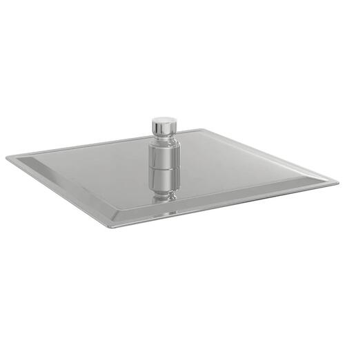 Regnbrusehoved 20x20 cm firkantet rustfrit stål 304