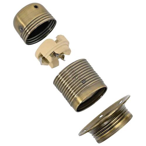 Lampeholdere 2 stk bronze E27