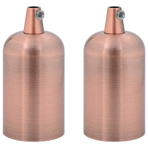 Lampeholdere 2 stk rød bronze E27