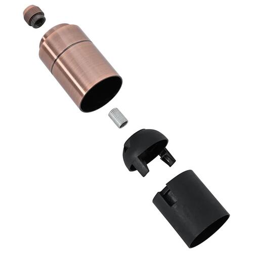 Lampeholdere 2 stk rød bronze E27