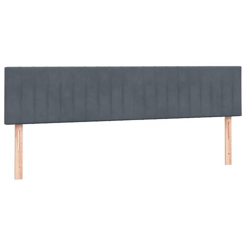 Kontinentalseng med madras 180x220 cm fløjl mørkegrå