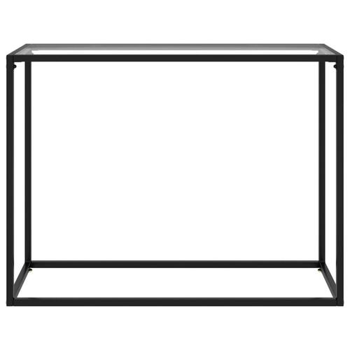 Konsolbord 100x35x75 cm hærdet glas transparent