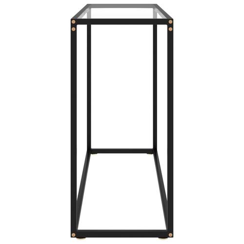Konsolbord 100x35x75 cm hærdet glas transparent
