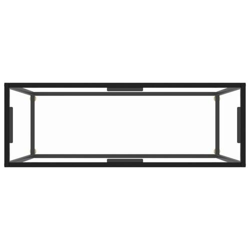 Konsolbord 100x35x75 cm hærdet glas transparent