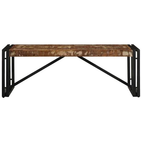 Sofabord 100x50x35 cm massivt genbrugstræ flerfarvet