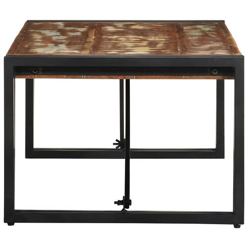 Sofabord 100x50x35 cm massivt genbrugstræ flerfarvet