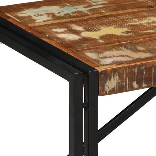 Sofabord 100x50x35 cm massivt genbrugstræ flerfarvet