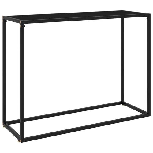 Konsolbord 100x35x75 cm hærdet glas sort