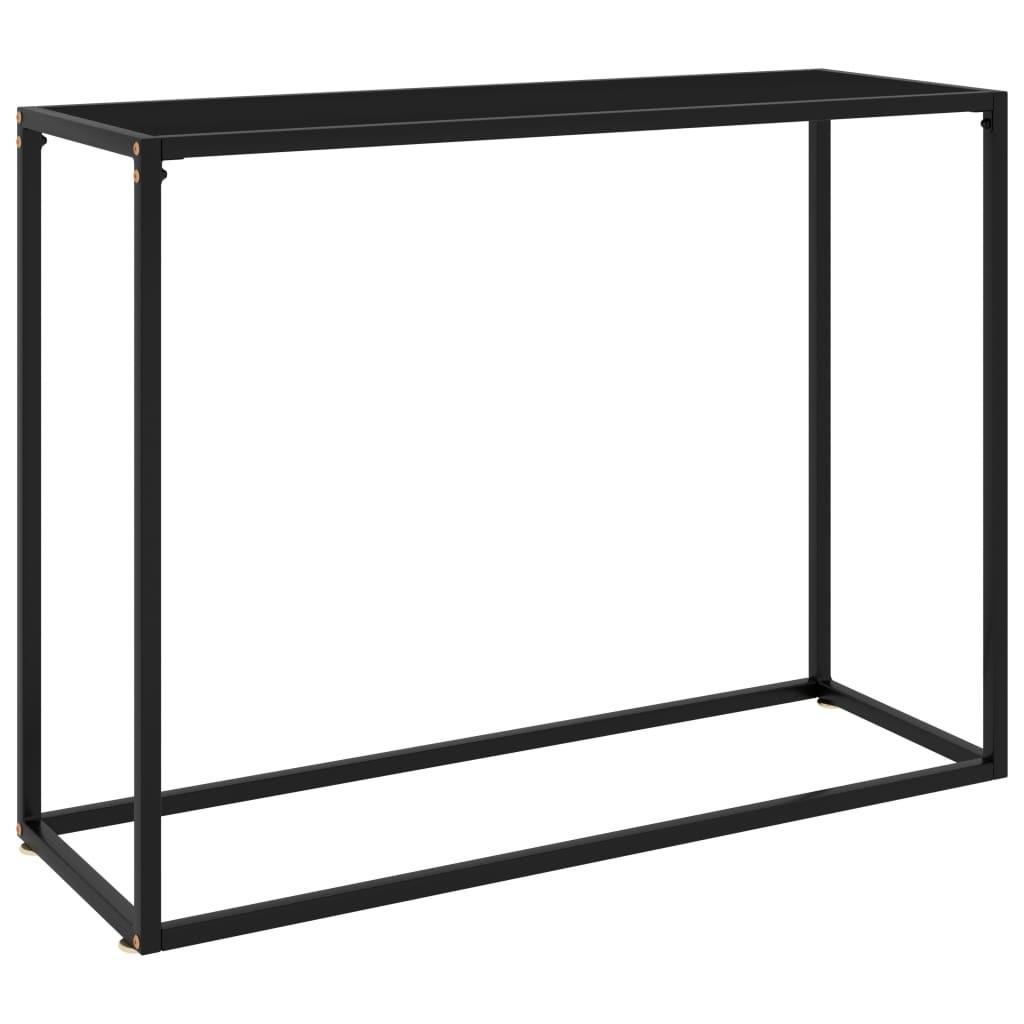 Konsolbord 100x35x75 cm hærdet glas sort