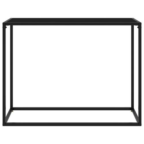 Konsolbord 100x35x75 cm hærdet glas sort