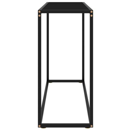 Konsolbord 100x35x75 cm hærdet glas sort