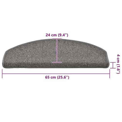Trappemåtter 30 stk. 65x24x4 cm mørkegrå