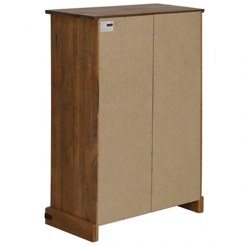 Vinskab HALDEN med vinreoler og skydedør fyrretræ