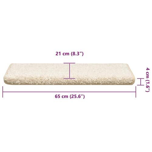 Trappemåtter 30 stk. 65x21x4 cm hvid
