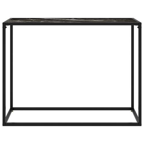 Konsolbord 100x35x75 cm hærdet glas sort