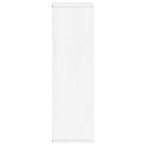 Sideskab ODDA med skuffer 40x24x79 cm massivt fyrretræ hvid