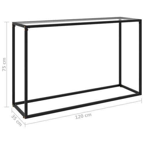 Konsolbord 120x35x75 cm hærdet glas transparent