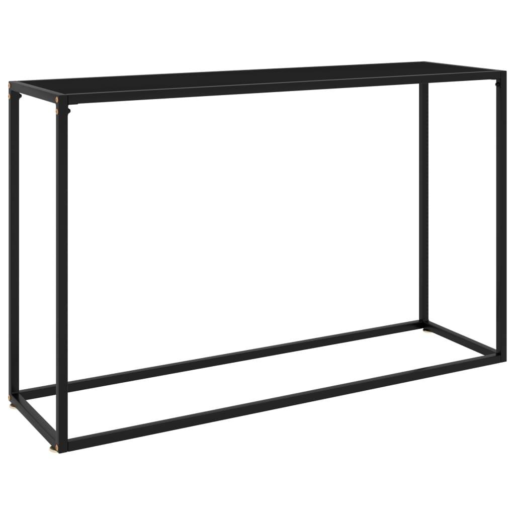 Konsolbord 120x35x75 cm hærdet glas sort