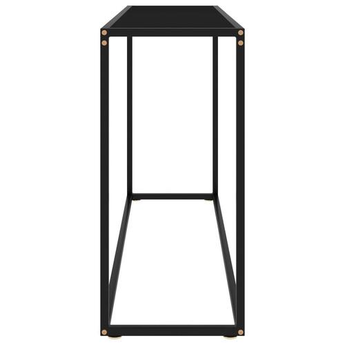 Konsolbord 120x35x75 cm hærdet glas sort