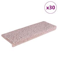 Trappemåtter 30 stk. 65x21x4 cm hvid og lyserød