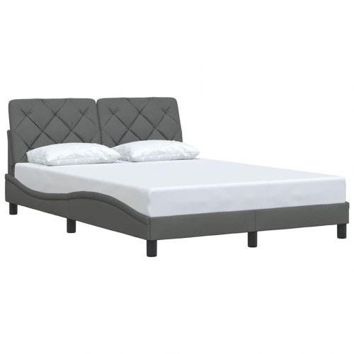 Sengeramme uden madras 140x190 cm stof mørkegrå