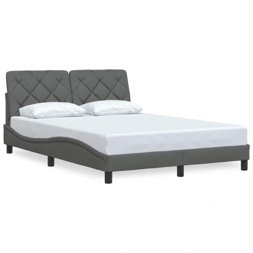 Sengeramme uden madras 140x190 cm stof mørkegrå