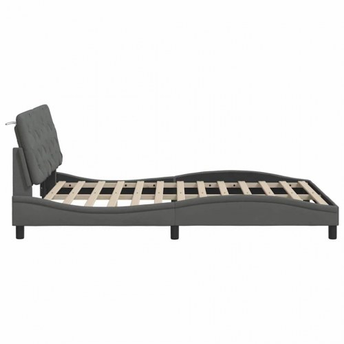 Sengeramme uden madras 140x190 cm stof mørkegrå