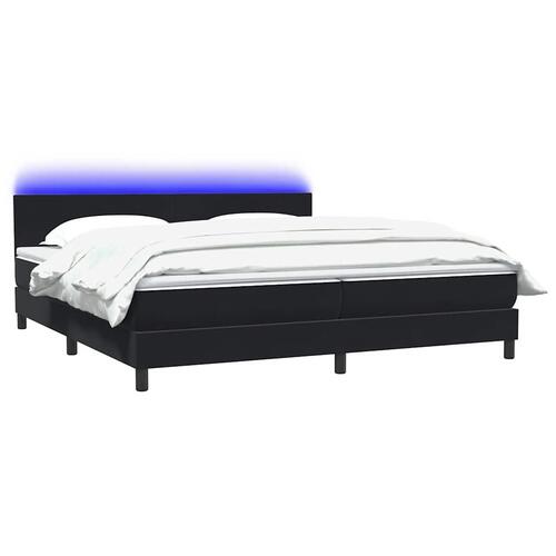 Kontinentalseng med madras 200x210 cm fløjl sort