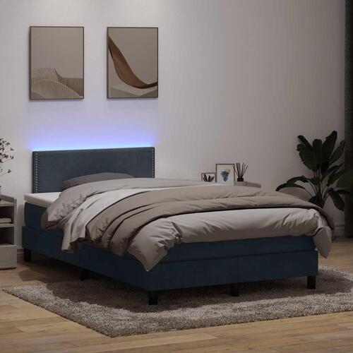 Kontinentalseng med madras 120x210 cm fløjl mørkegrå