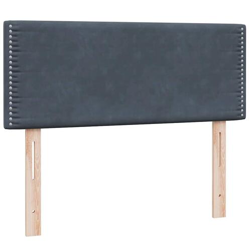 Kontinentalseng med madras 120x210 cm fløjl mørkegrå