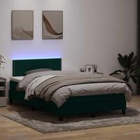 Kontinentalseng med madras 120x210 cm fløjl mørkegrøn